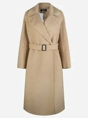 2425016041600 065 Manu Belted Wool Coat Beige 1046756