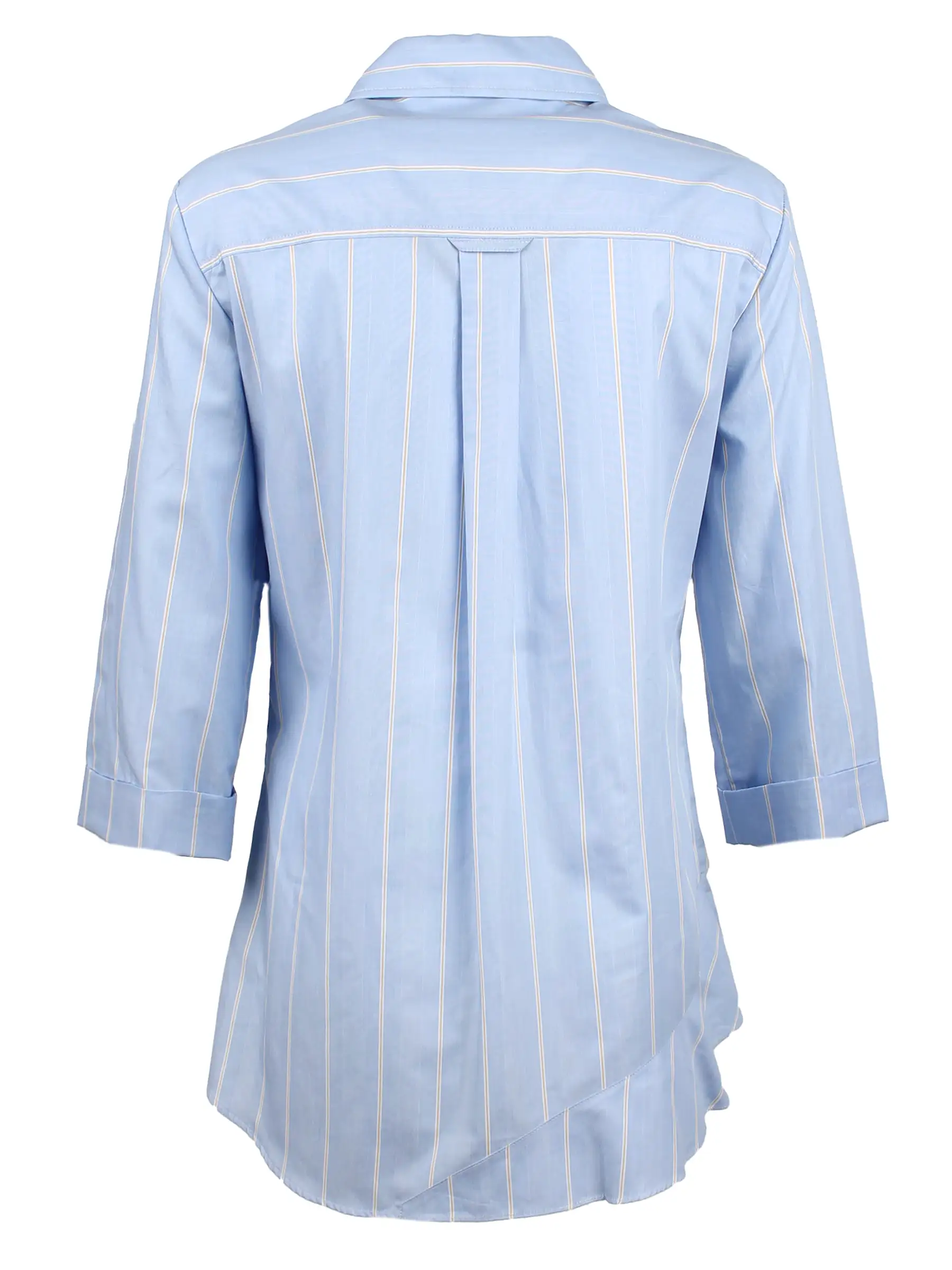 3/4 Sleeve Jenna Blue/Yellow Stripe Shirt - Webstore Exclusive