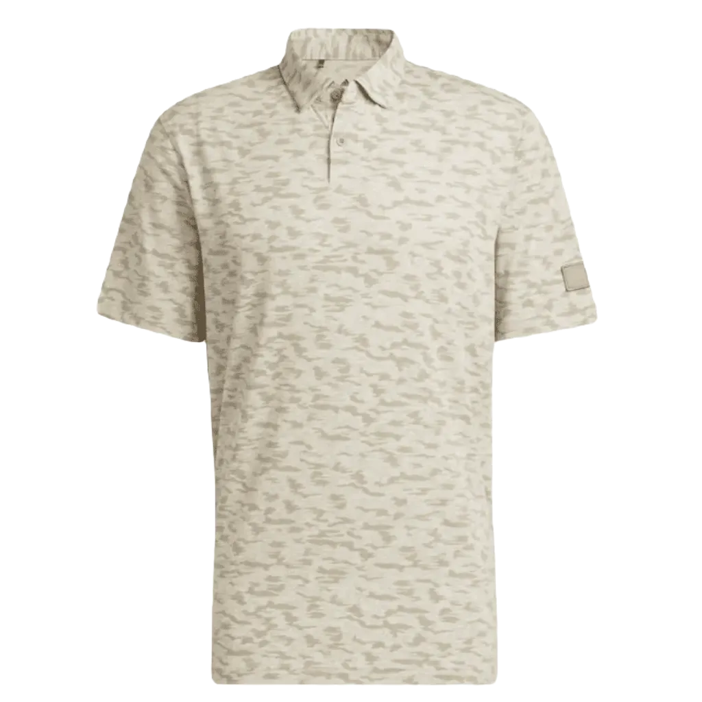 Adidas Go-To Camo-Print Golf Polo Shirt - Beige