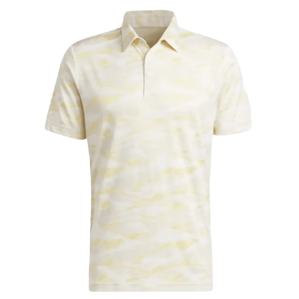 Adidas Horizon-Print Golf Polo Shirt - White