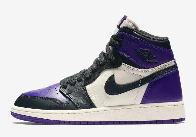 Air Jordan 1 retro Hi OG Court Purple GS Boys New