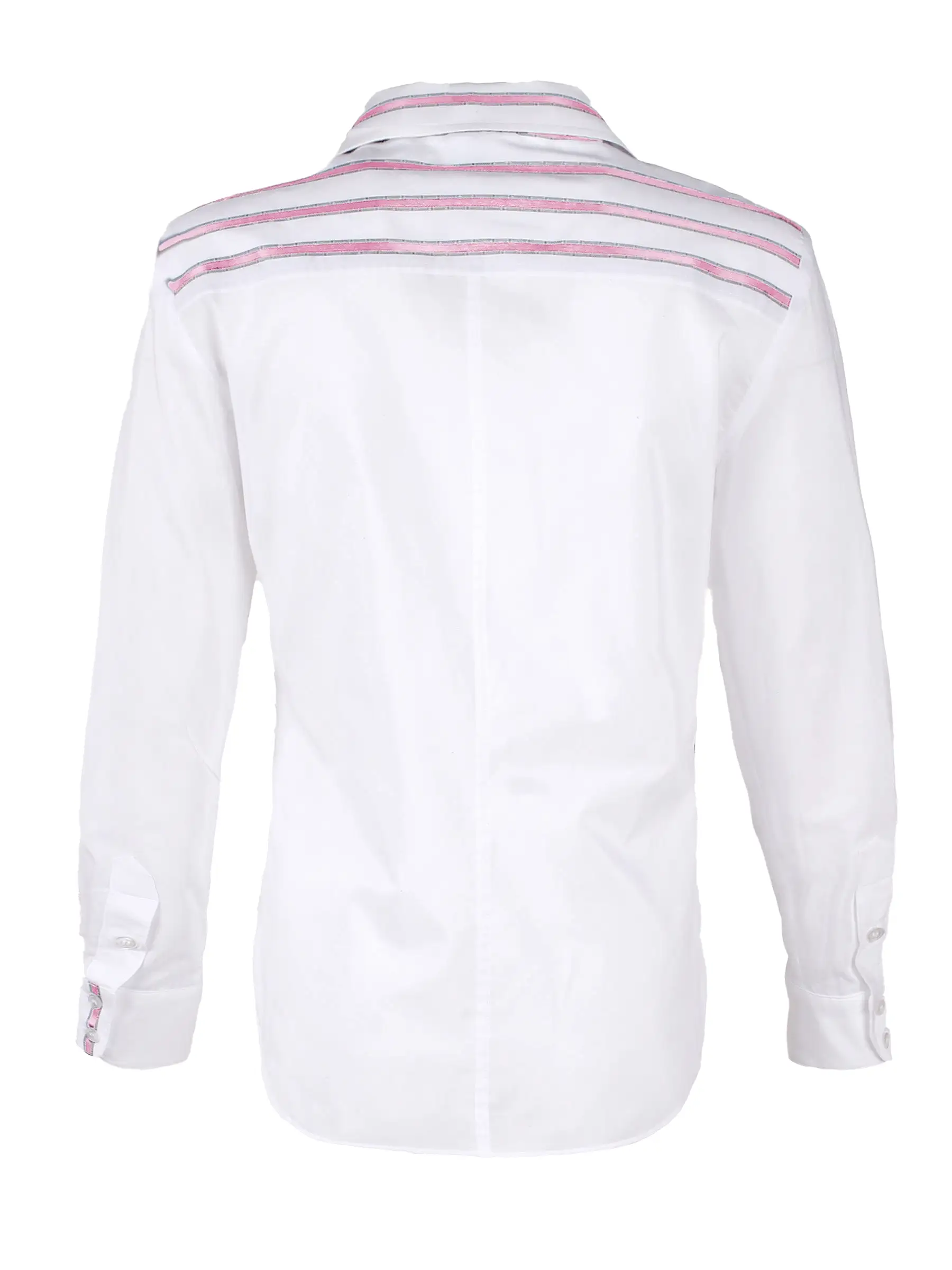 Alex Shirt Pink and White Ribbon Stripe