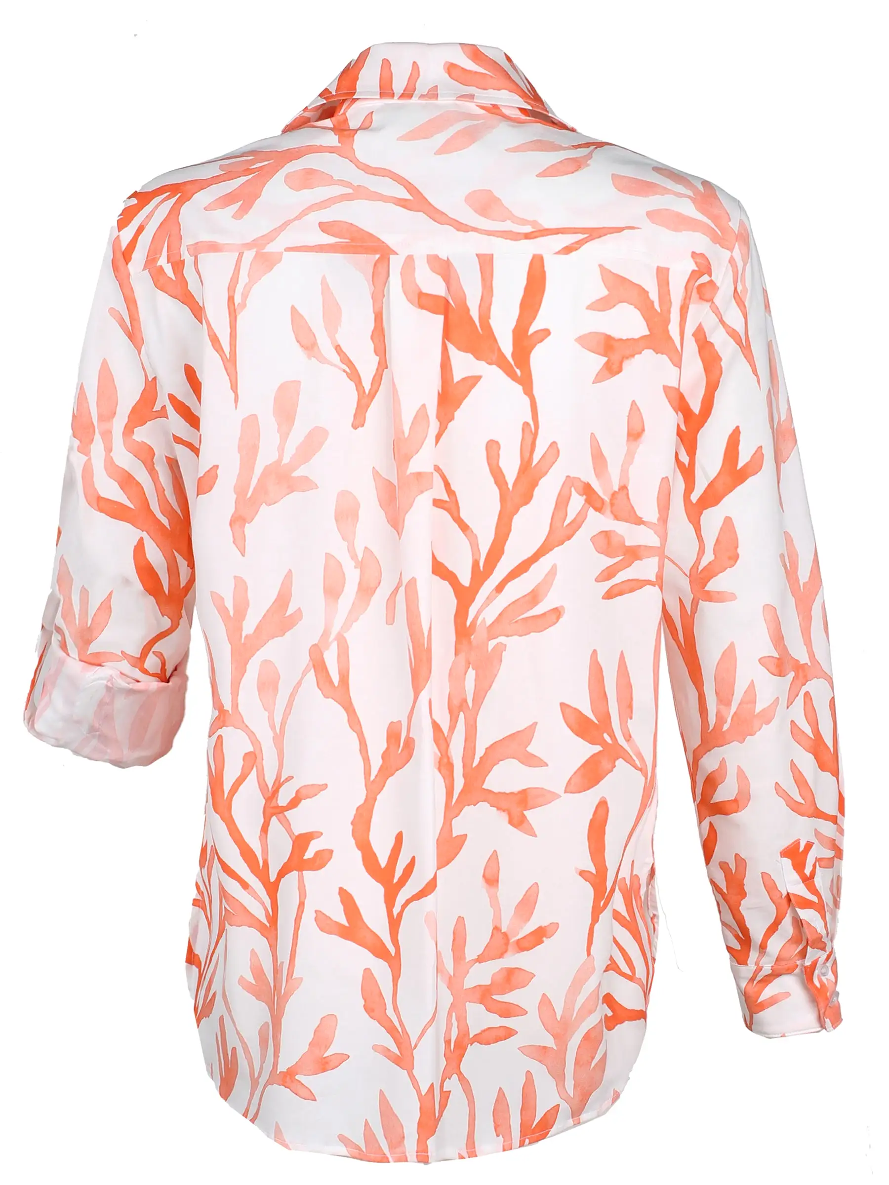 Andrew Boyfriend Shirt Coral Reef Print