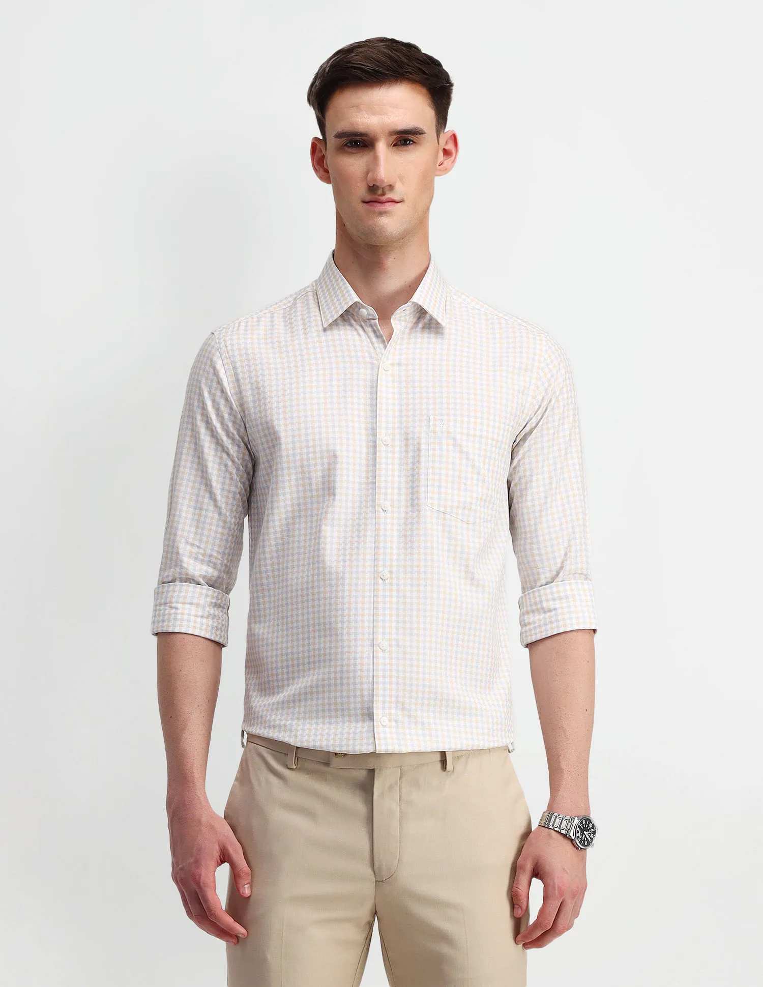 Arrow Gingham Checks Cotton Shirt