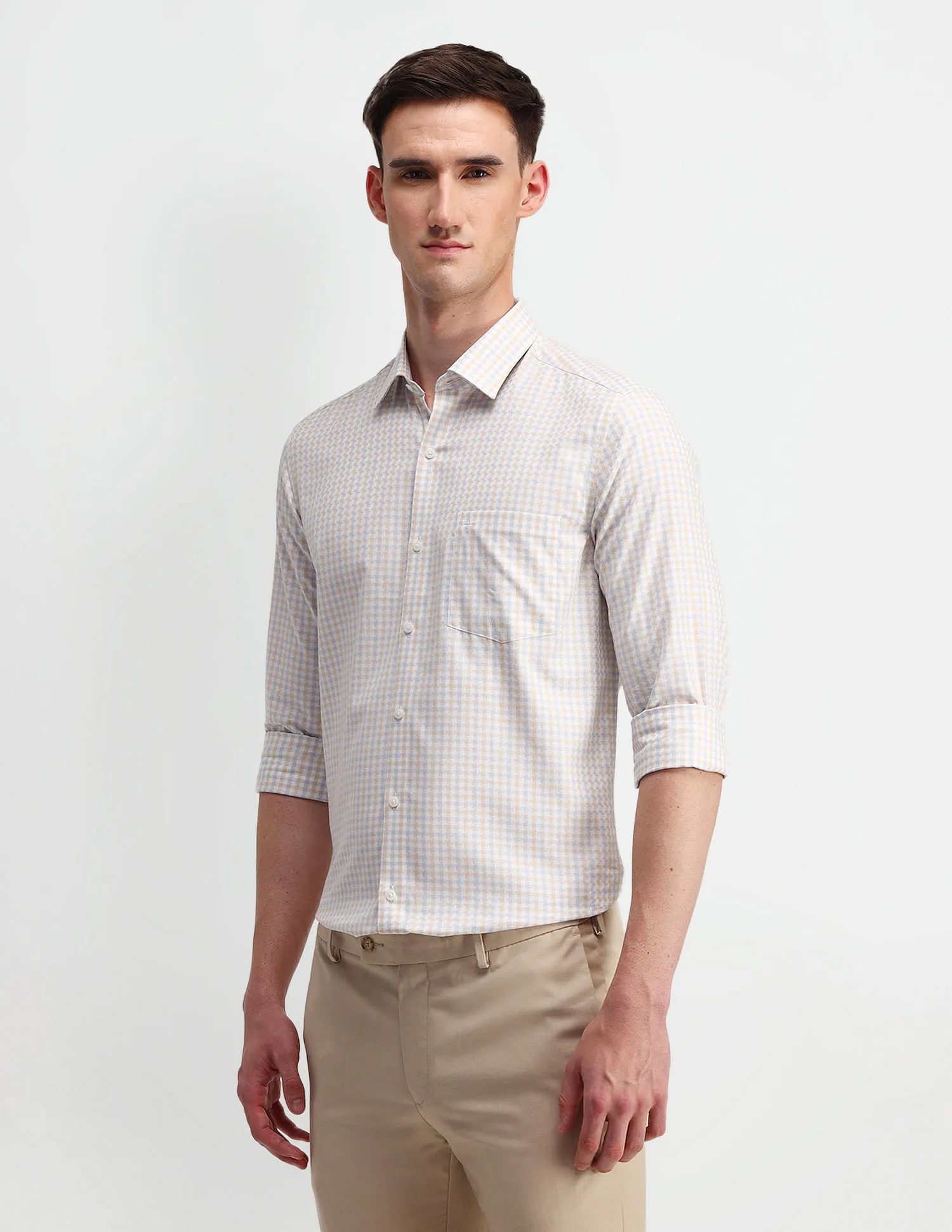 Arrow Gingham Checks Cotton Shirt