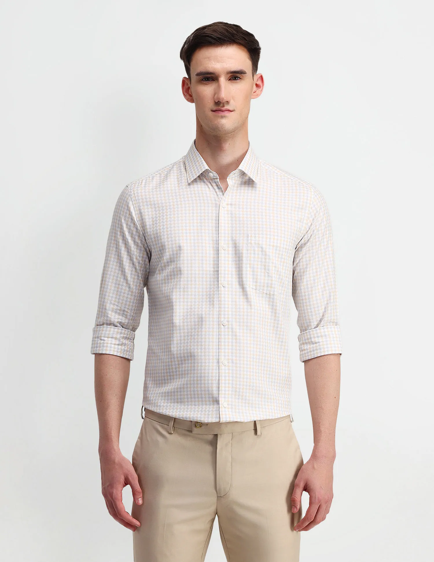 Arrow Gingham Checks Cotton Shirt