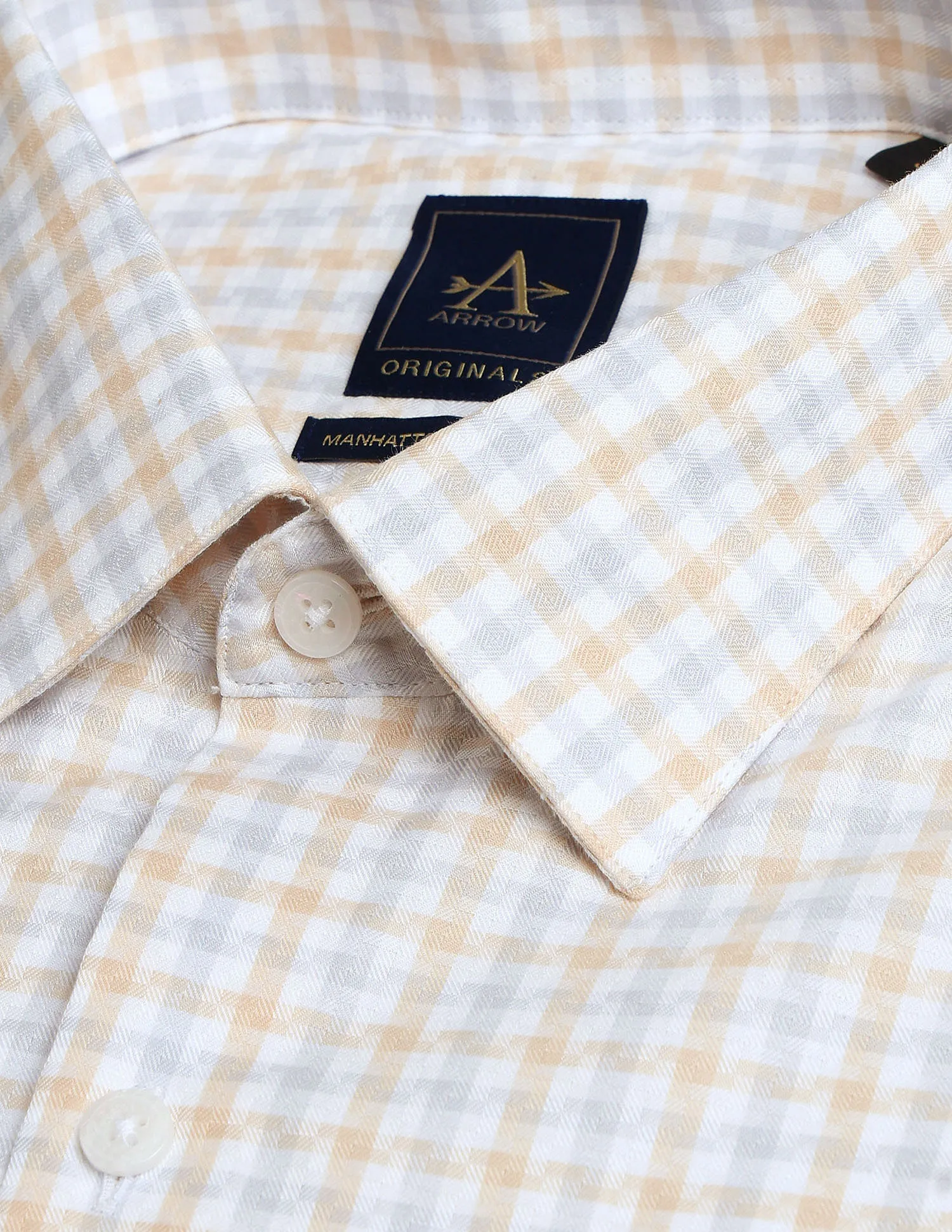 Arrow Gingham Checks Cotton Shirt