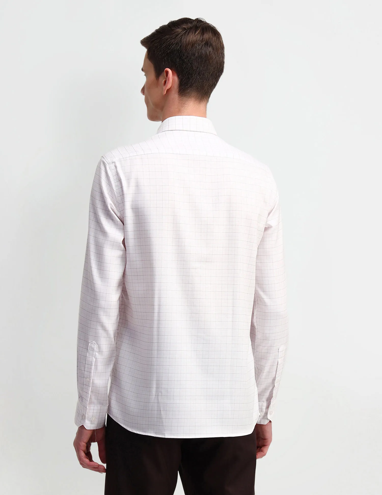 Arrow Grid Tattersall Checks Cotton Shirt