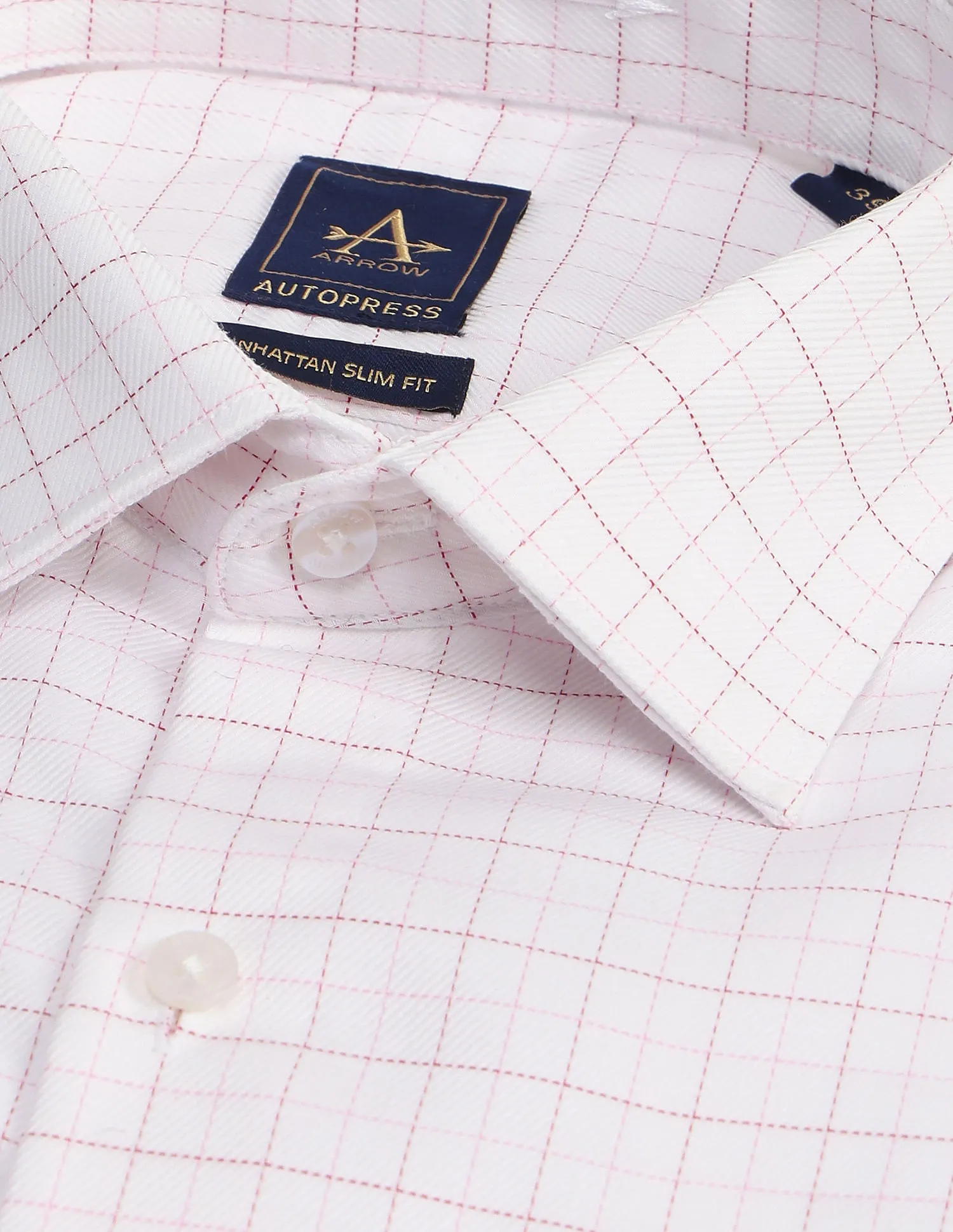 Arrow Grid Tattersall Checks Cotton Shirt