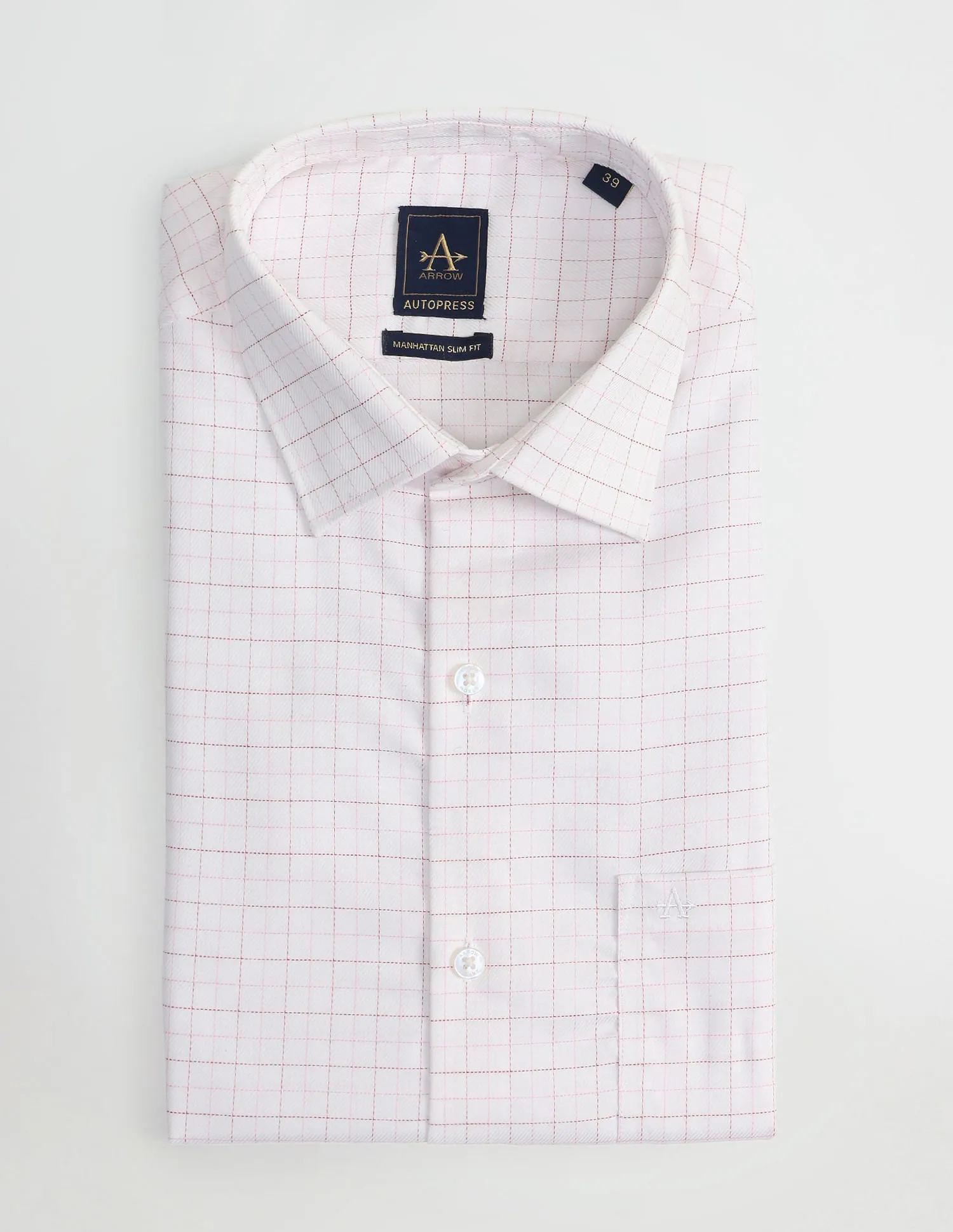 Arrow Grid Tattersall Checks Cotton Shirt