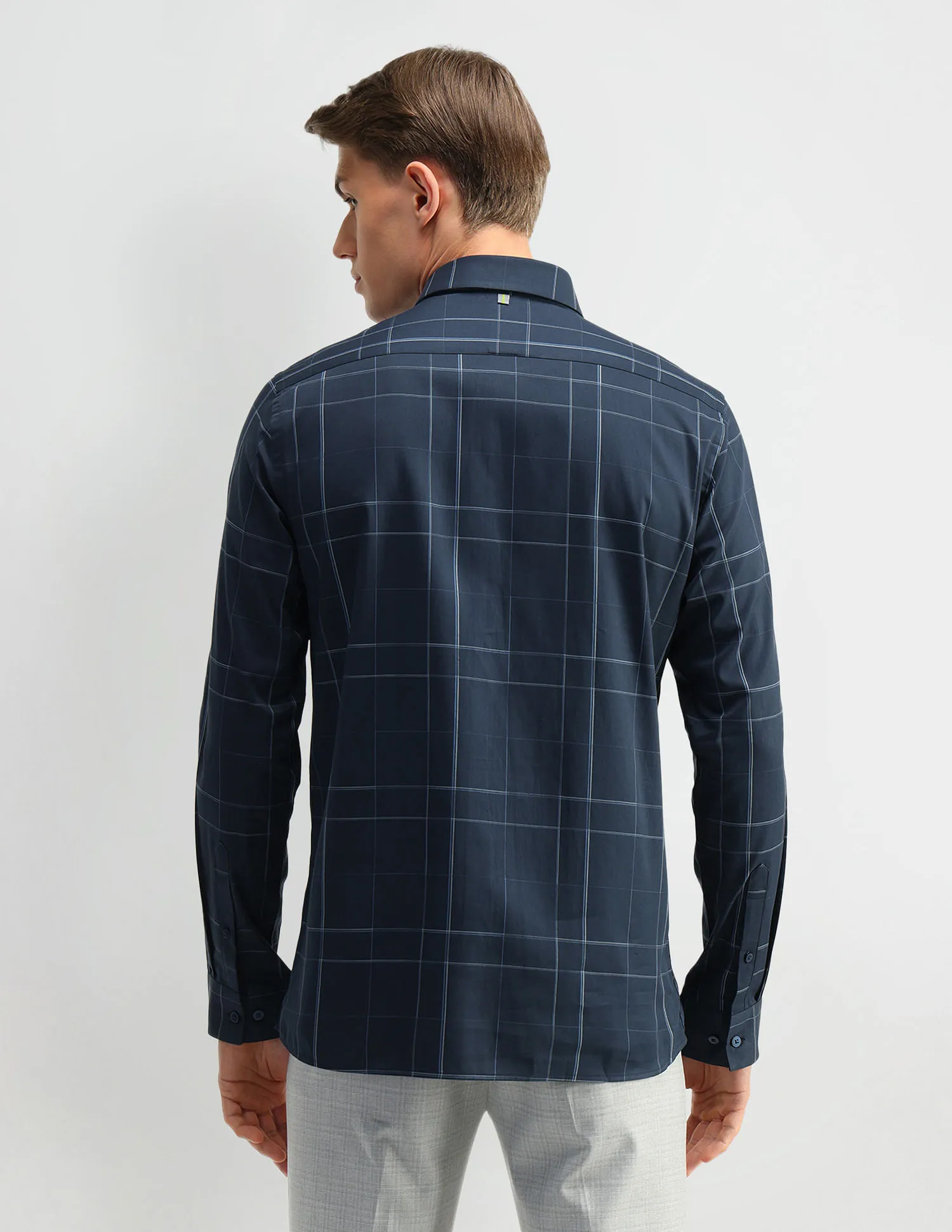 Arrow Newyork Windowpane Checks Cotton Shirt