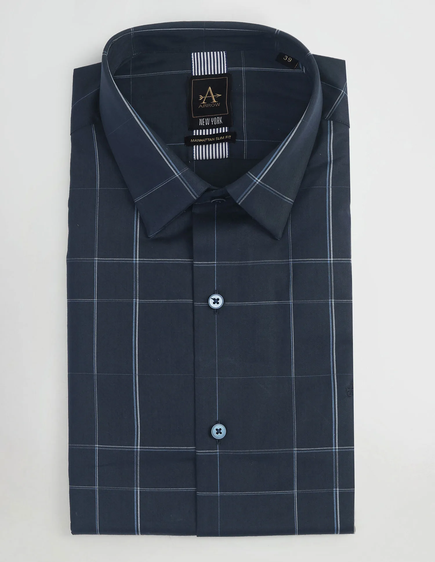 Arrow Newyork Windowpane Checks Cotton Shirt