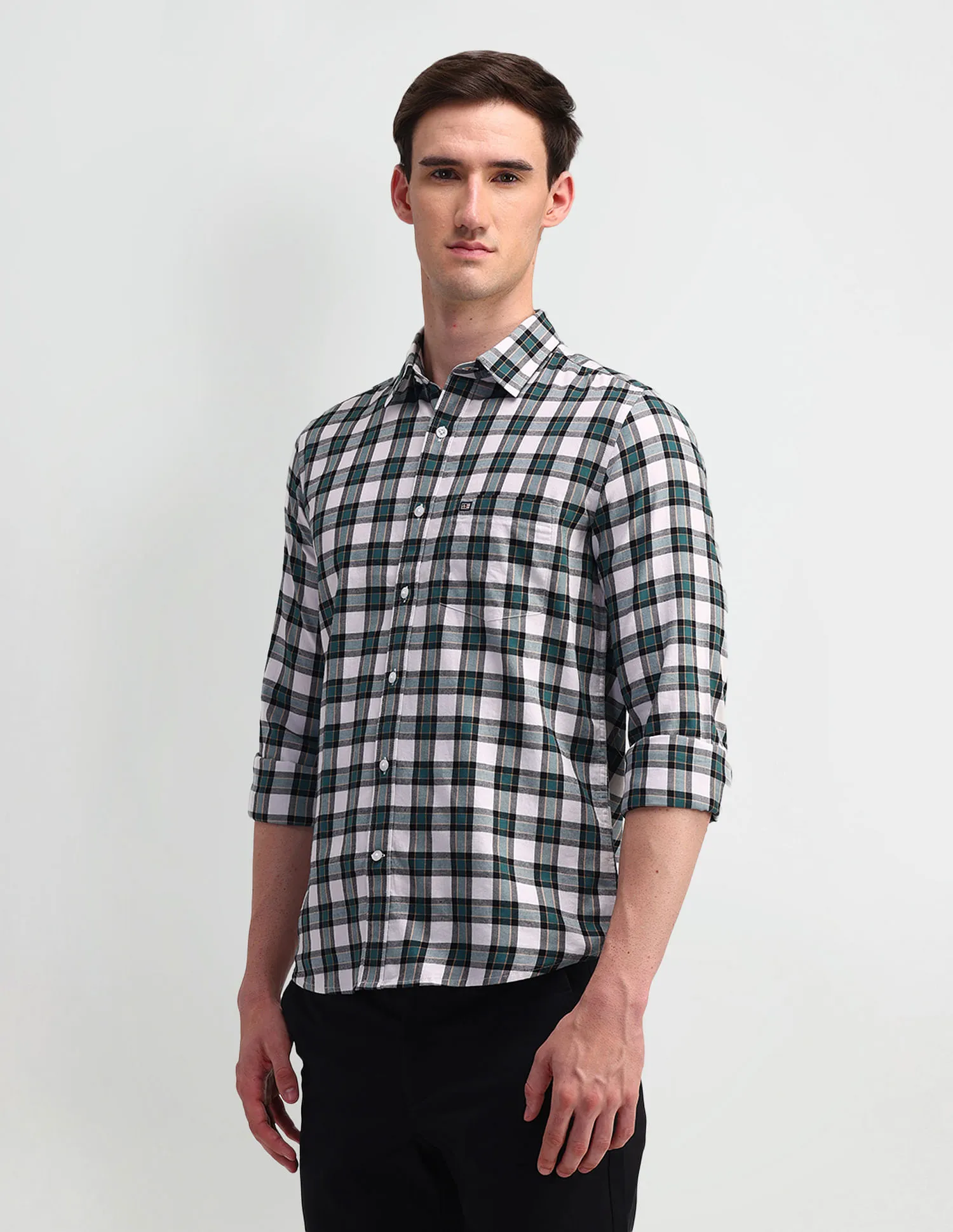 Arrow Sport Gingham Checks Cotton Shirt