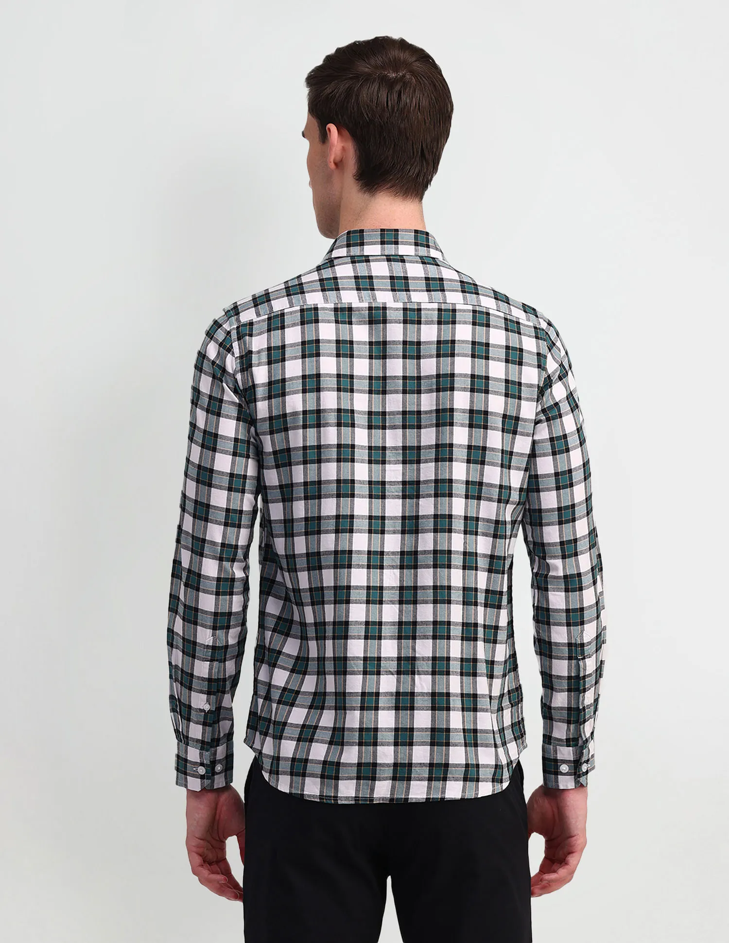 Arrow Sport Gingham Checks Cotton Shirt