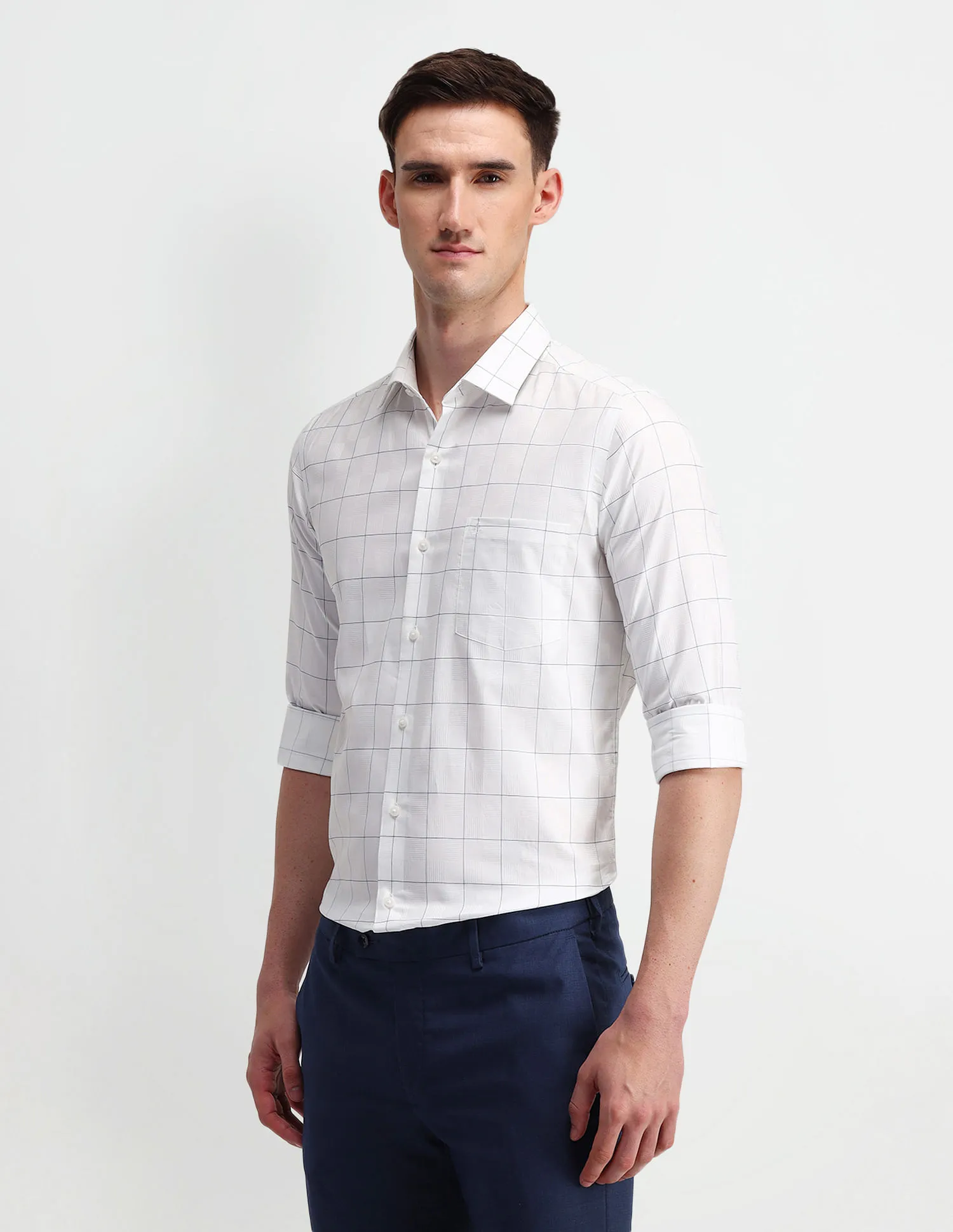 Arrow Windowpane Checks Cotton Shirt