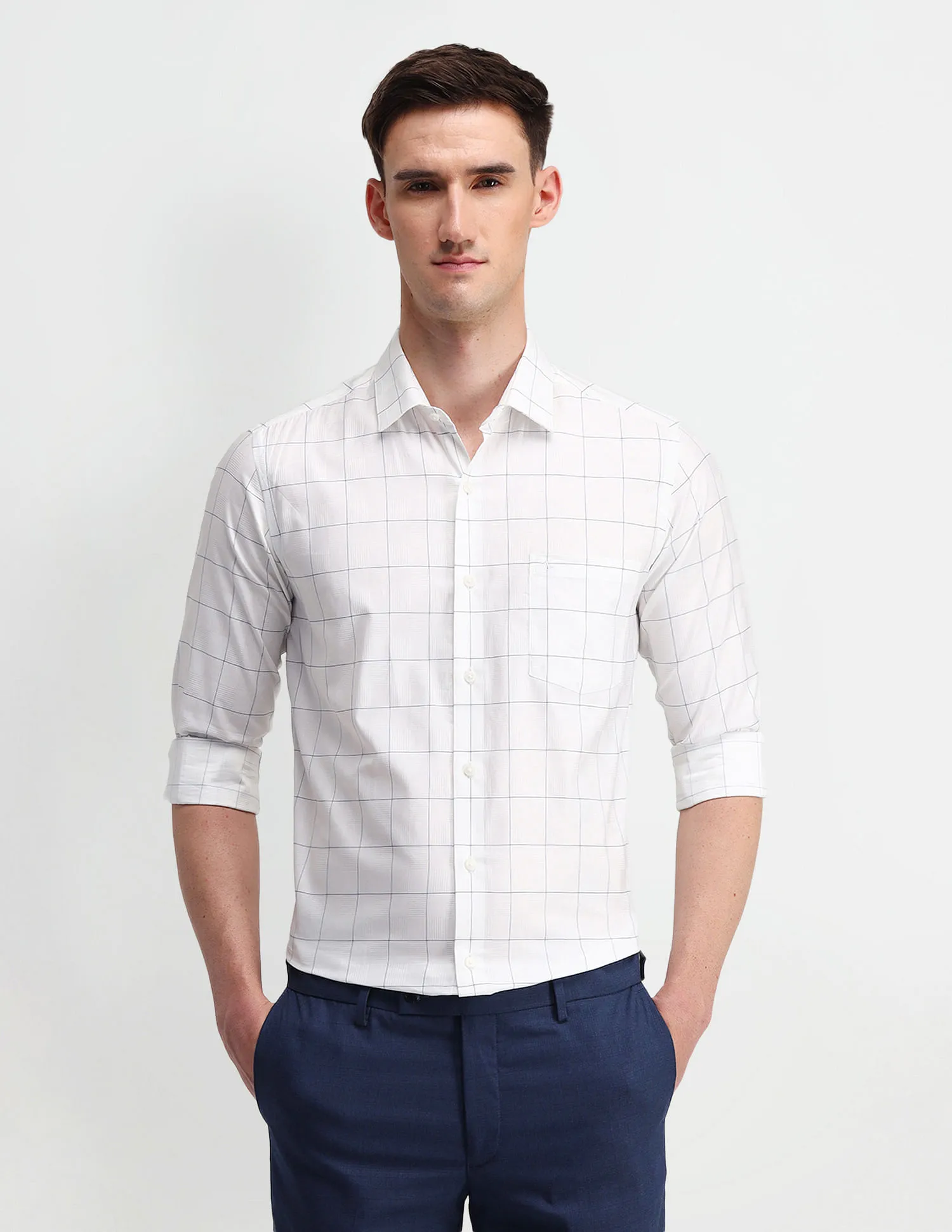 Arrow Windowpane Checks Cotton Shirt