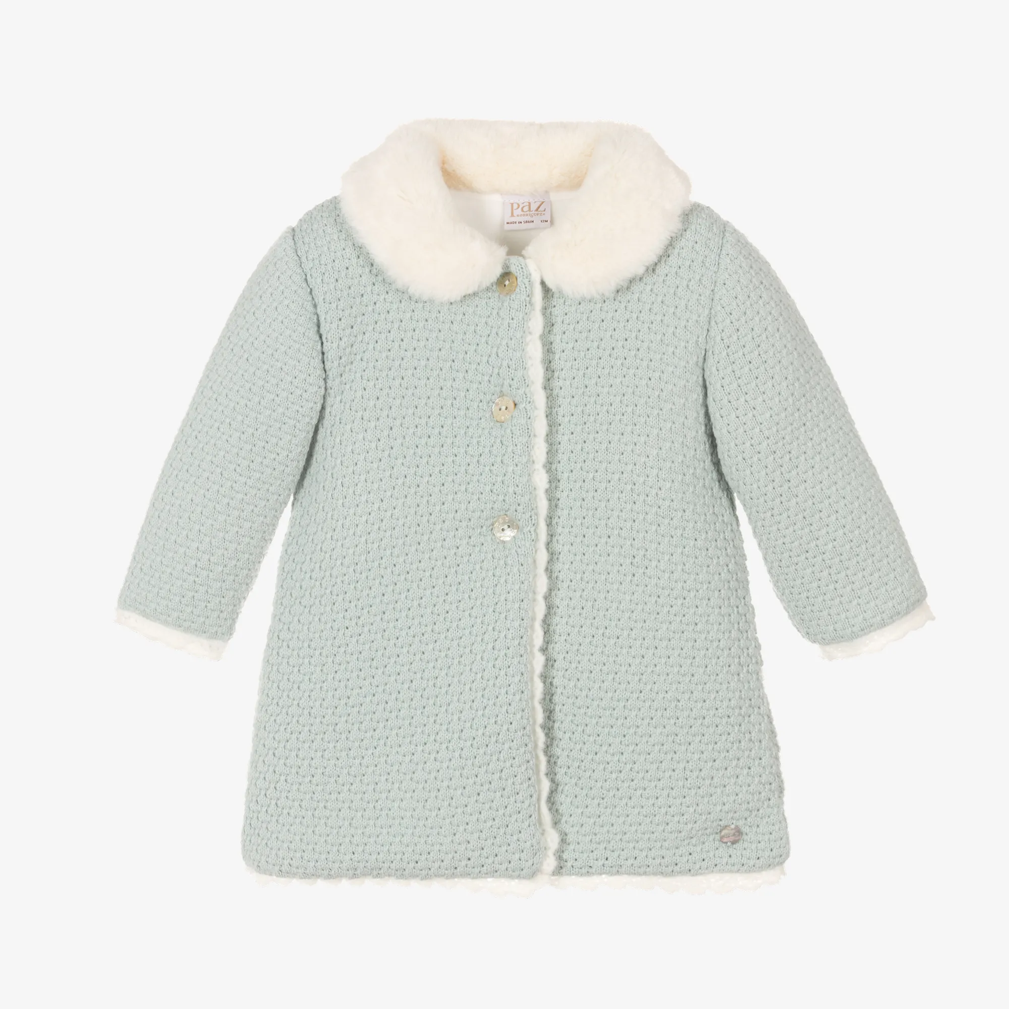 Baby Girls Green Knitted Coat