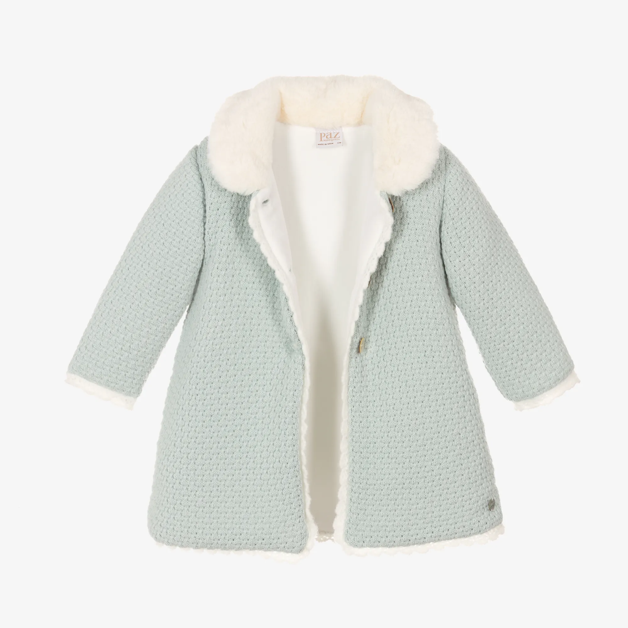 Baby Girls Green Knitted Coat