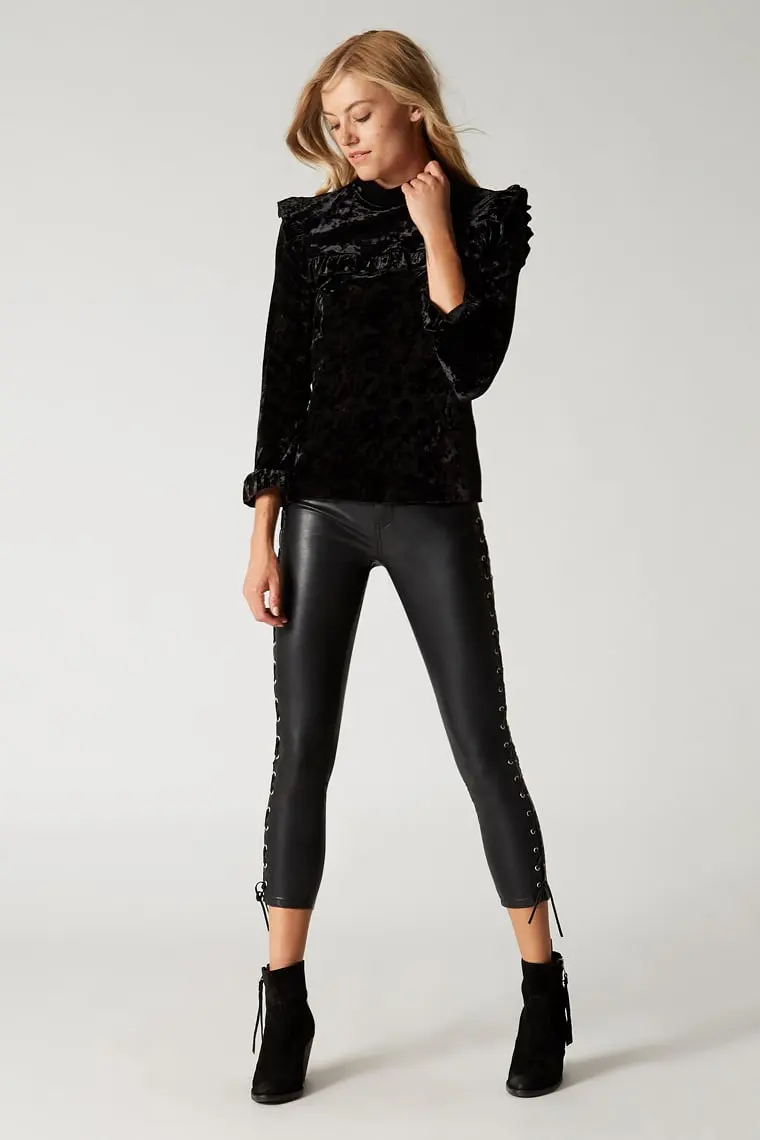 Blank NYC Spark It Velvet Shirt