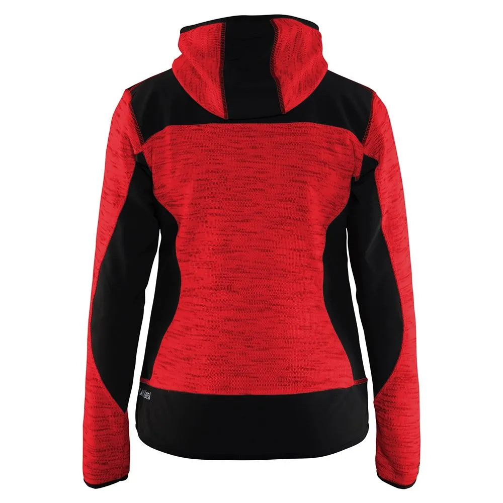 Blåkläder 4931-2117 Women's Knitted Jacket with Softshell - Red