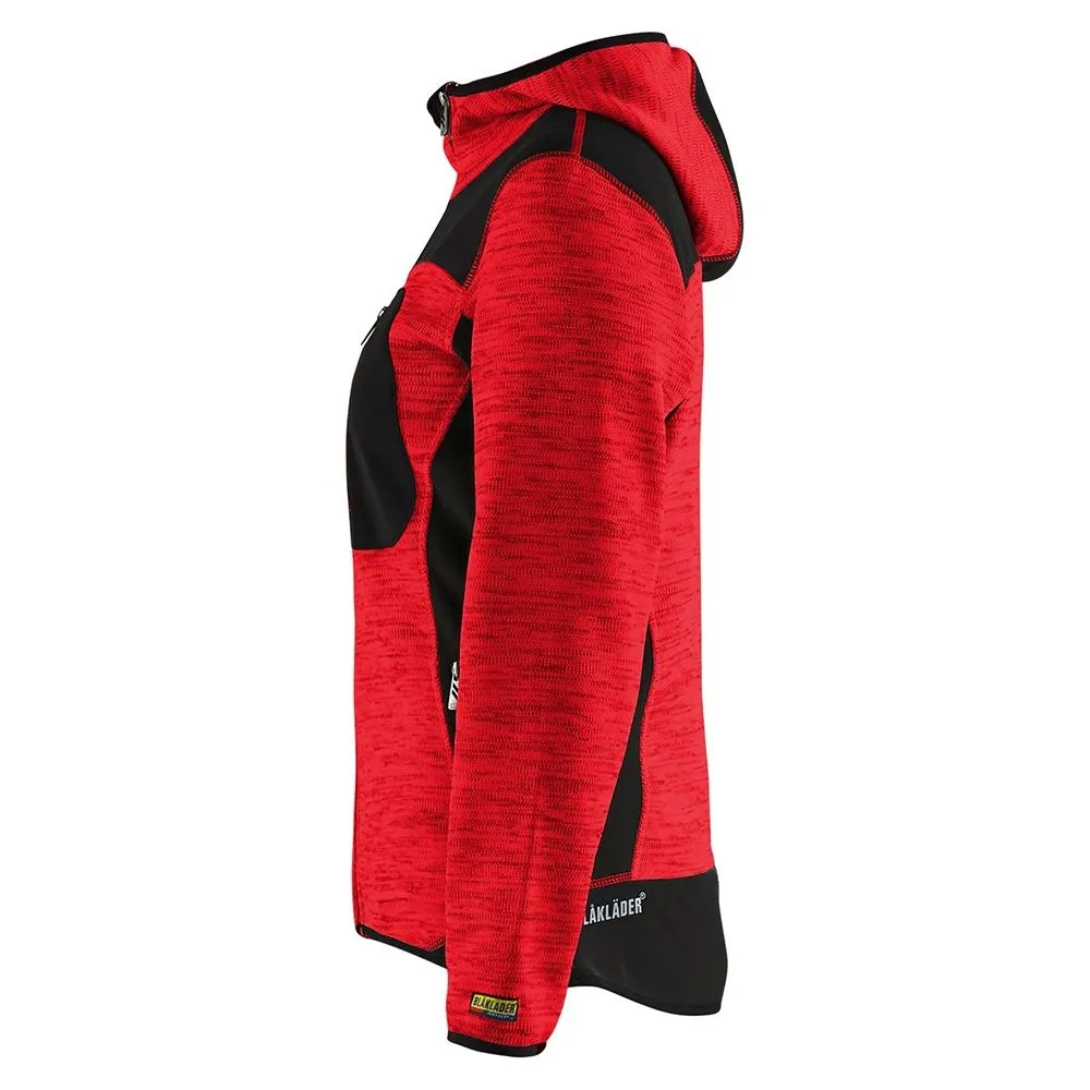 Blåkläder 4931-2117 Women's Knitted Jacket with Softshell - Red