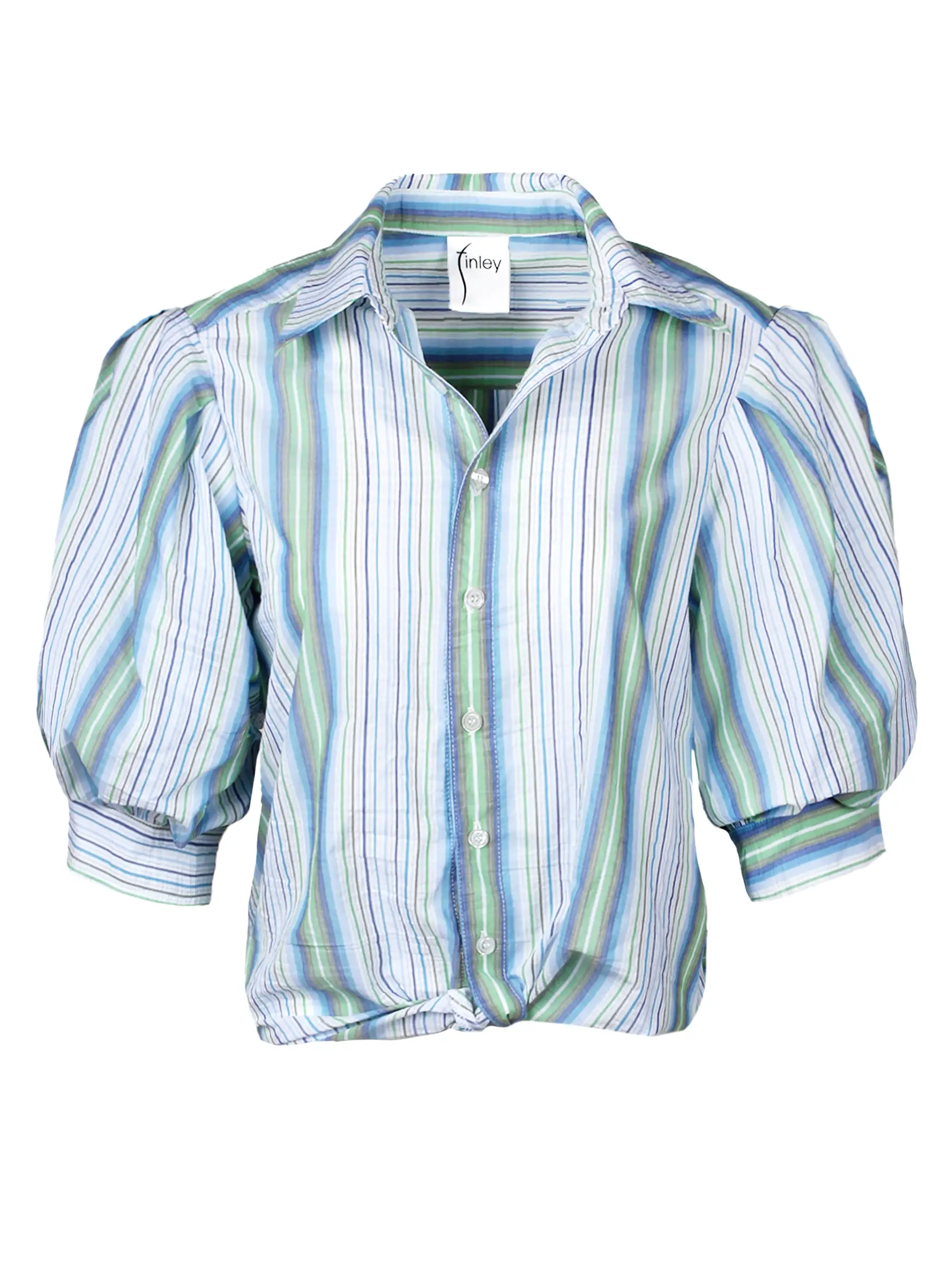 Bomba Shirt Blue Green Stripe