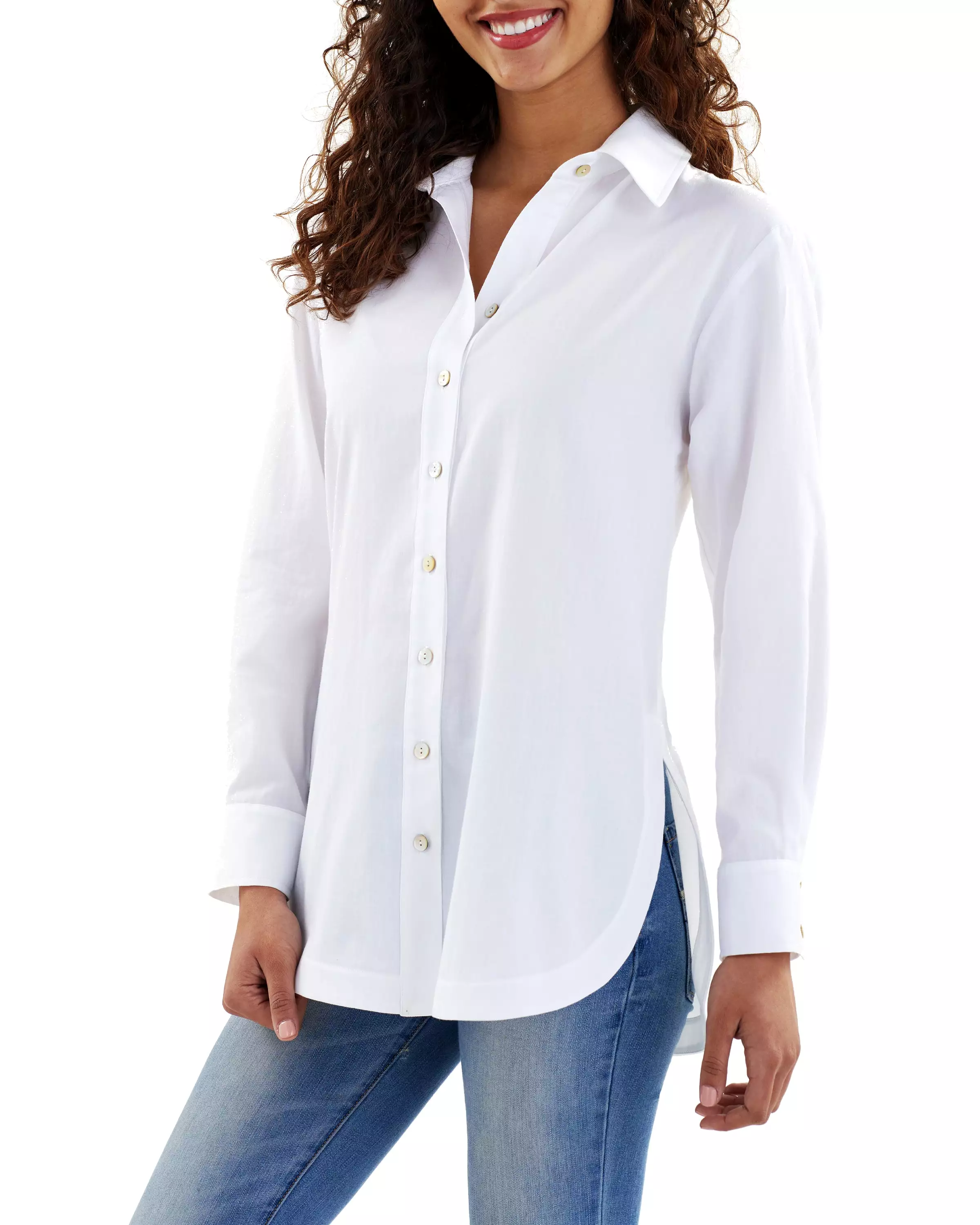 Boyfriend Shirt Rose Cotton Voile