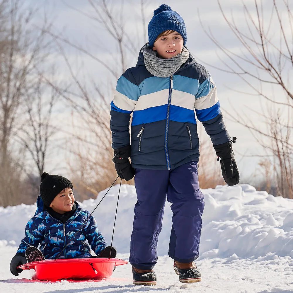 Boys Blue Hooded Puffer Coat