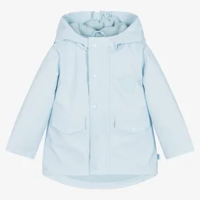 Boys Pale Blue Hooded Coat