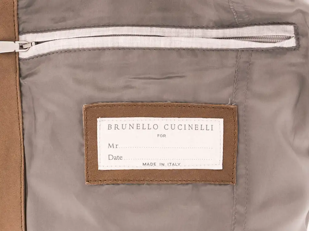 Brunello Cucinelli Brown Moto Jacket