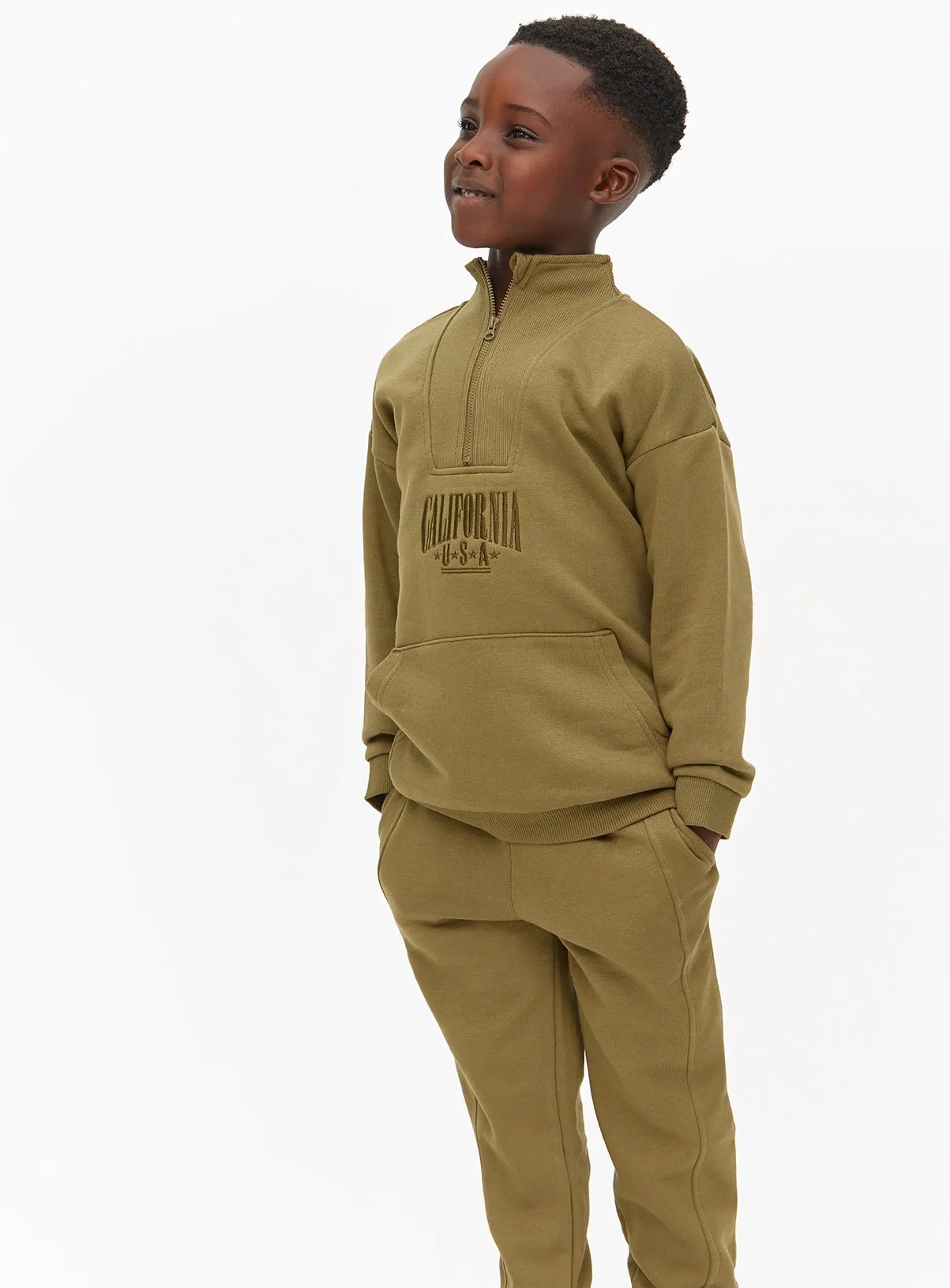 Buy Khaki Sweatshirt & Joggers 8 years | Jumpers and hoodies | Tu