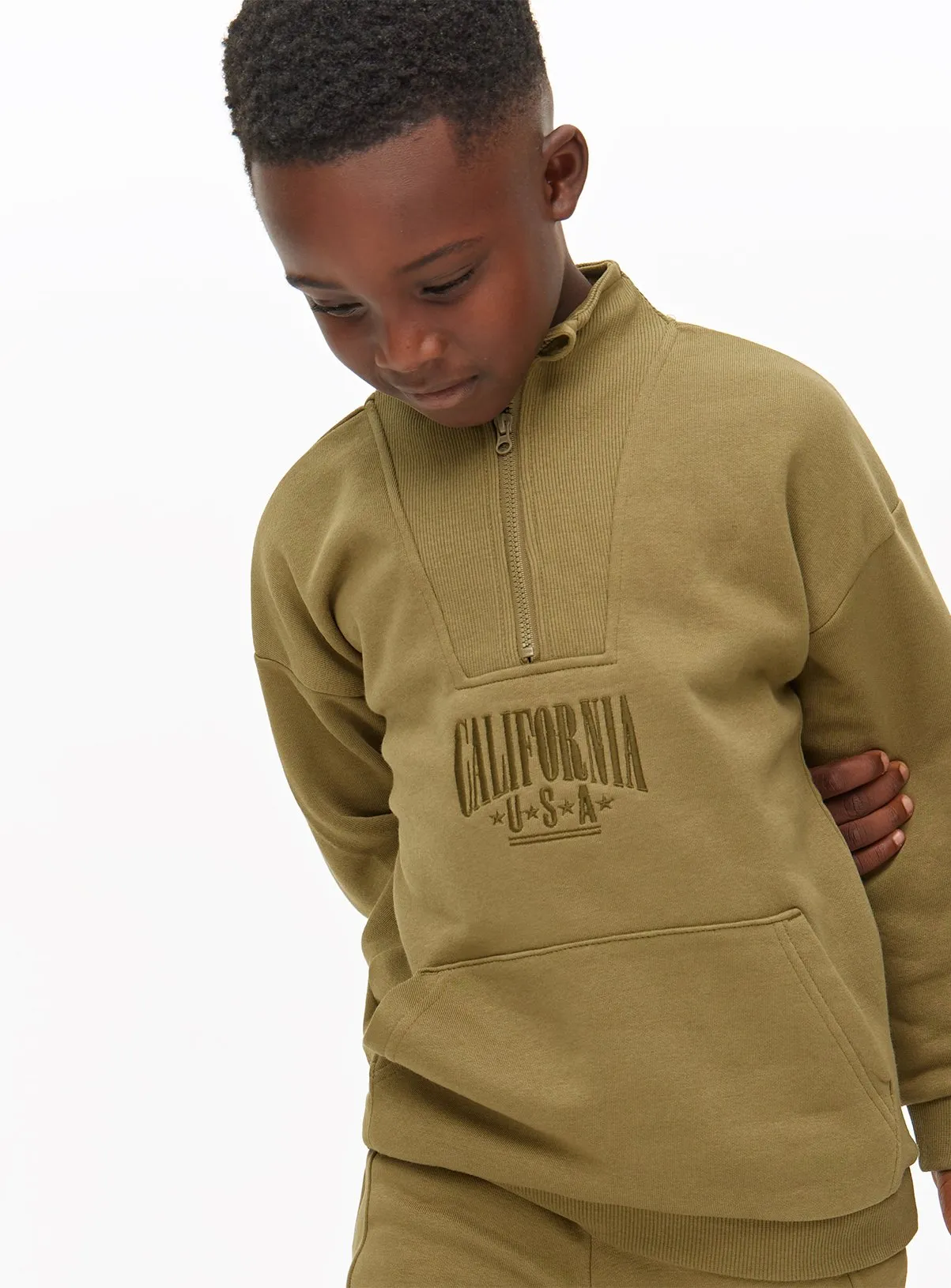 Buy Khaki Sweatshirt & Joggers 8 years | Jumpers and hoodies | Tu