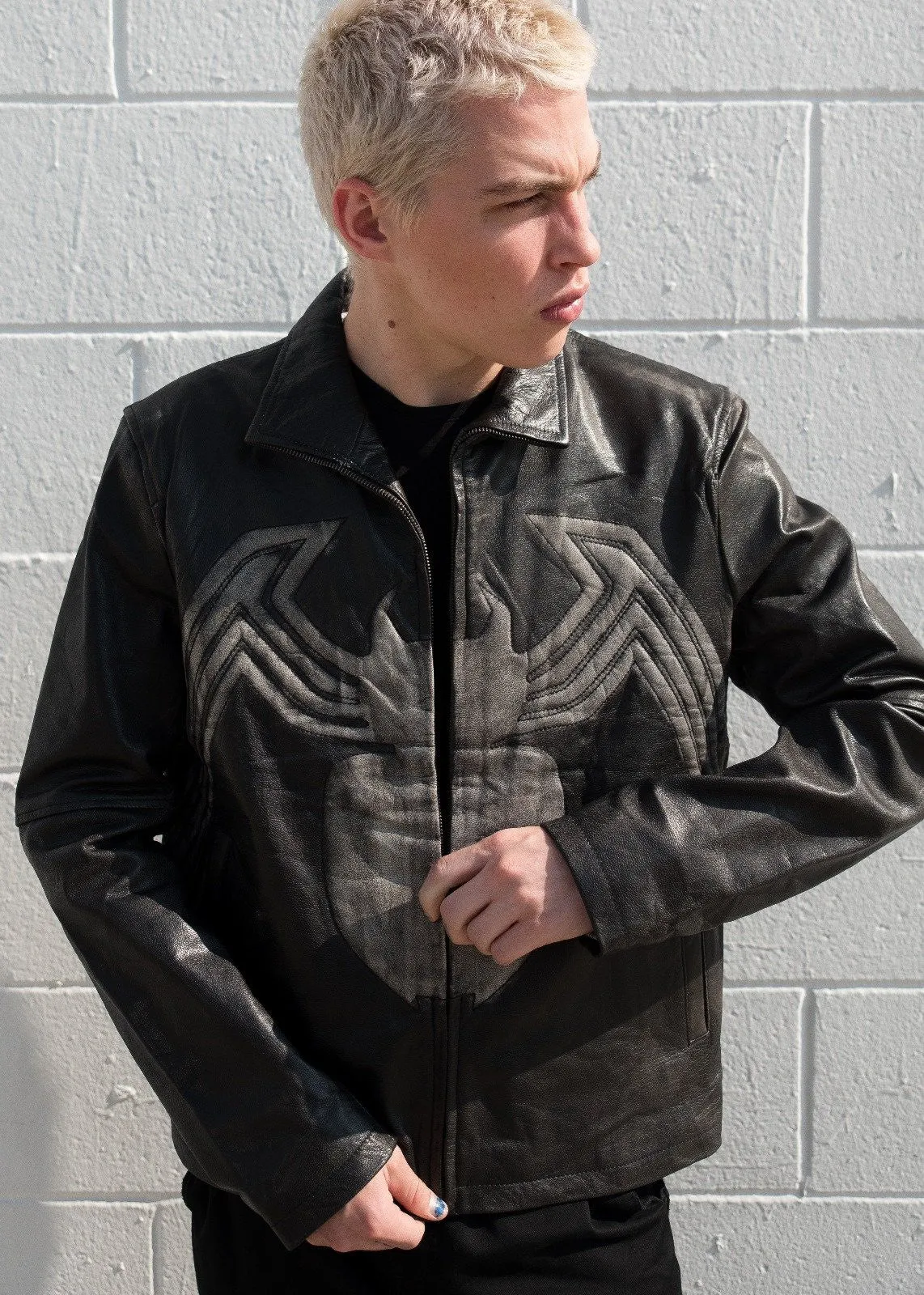 Buy Mens Venom Logo Spiderman Marvel Leather Jacket | LucaJackets