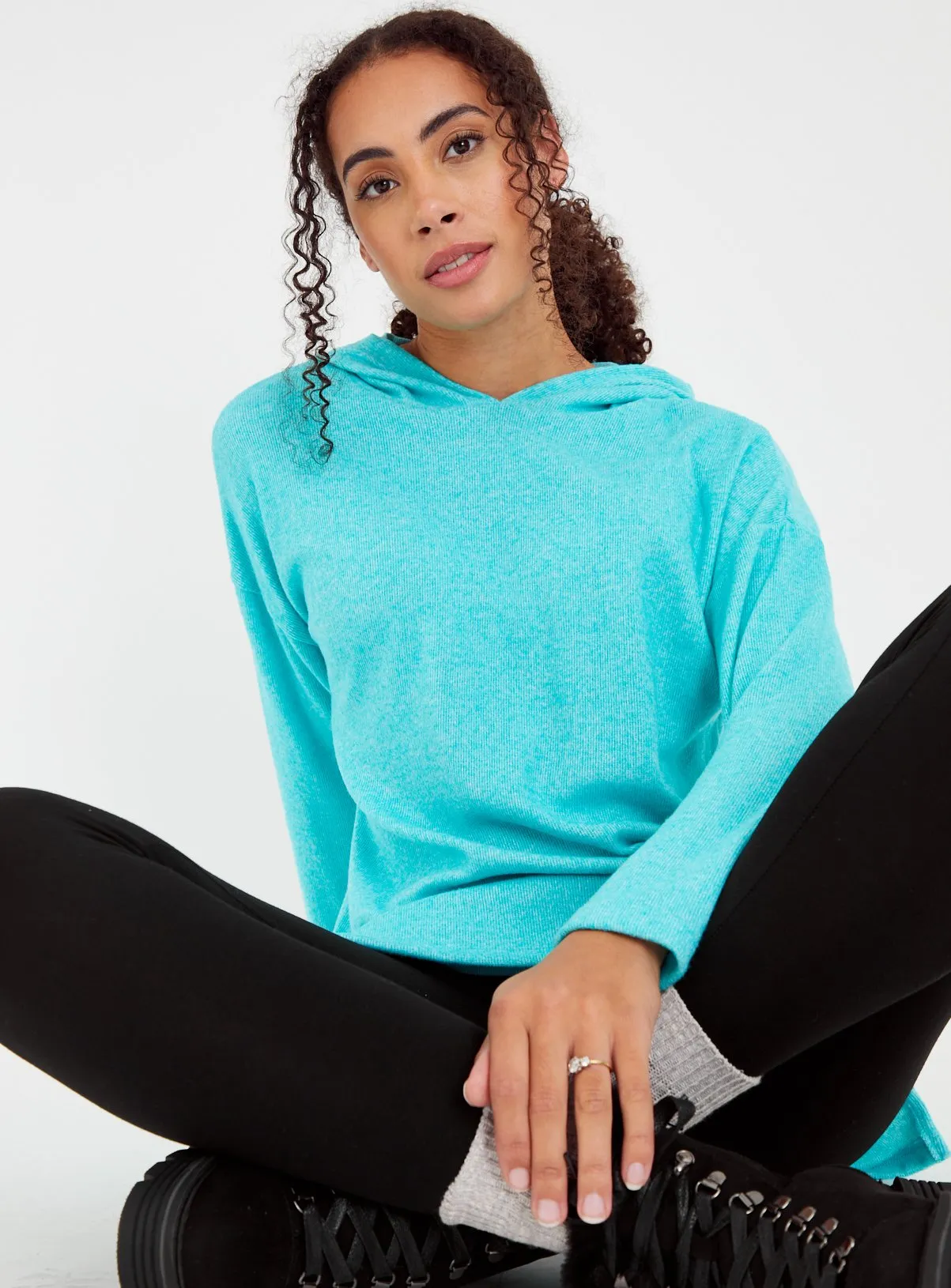 Buy Turquoise Soft Touch Coord Hoodie 22 | Hoodies and sweatshirts | Tu