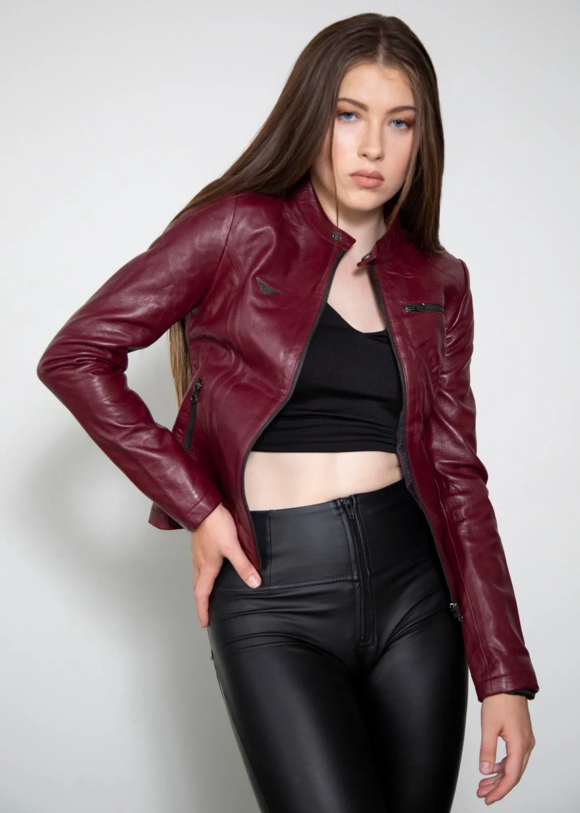 Buy Womens Claire Redfield Resident Evil Red Moto Leather Jacket