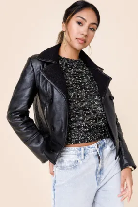 Carissa Faux Shearling Moto Jacket