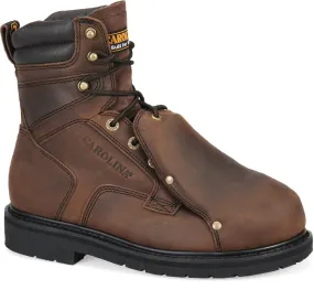 Carolina Mens 8” inch Metpro External Met Guard Work Boot(579)- Dark Brown Crazy Horse Leather