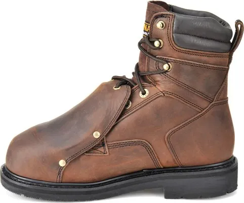 Carolina Mens 8” inch Metpro External Met Guard Work Boot(579)- Dark Brown Crazy Horse Leather