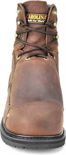 Carolina Mens 8” inch Metpro External Met Guard Work Boot(579)- Dark Brown Crazy Horse Leather