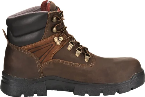 Carolina Mens Hook CA5537 6”inch Carbon Toe Waterproof Work Boot- Dark Brown Leather