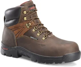 Carolina Mens Hook CA5537 6”inch Carbon Toe Waterproof Work Boot- Dark Brown Leather