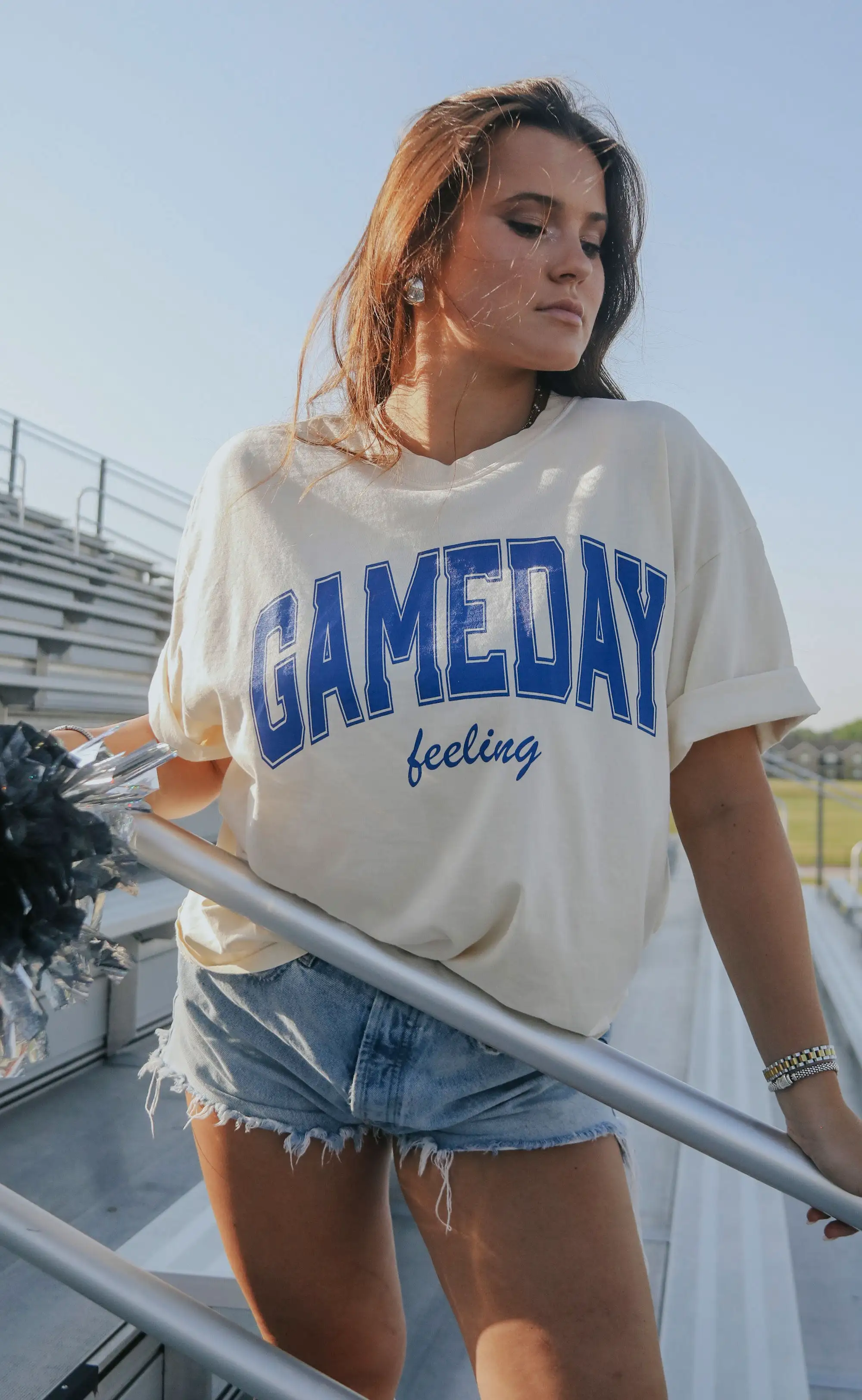 charlie southern: gameday feeling t shirt - blue