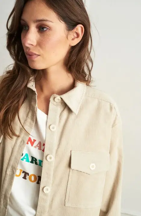 Creme Corduroy Shirt