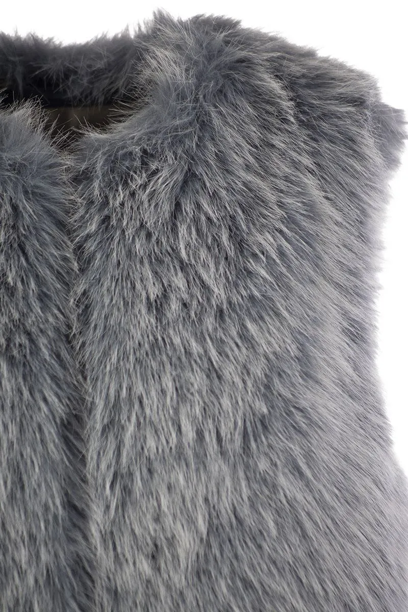 CRUELTY-FREE FUR SLEEVE COAT