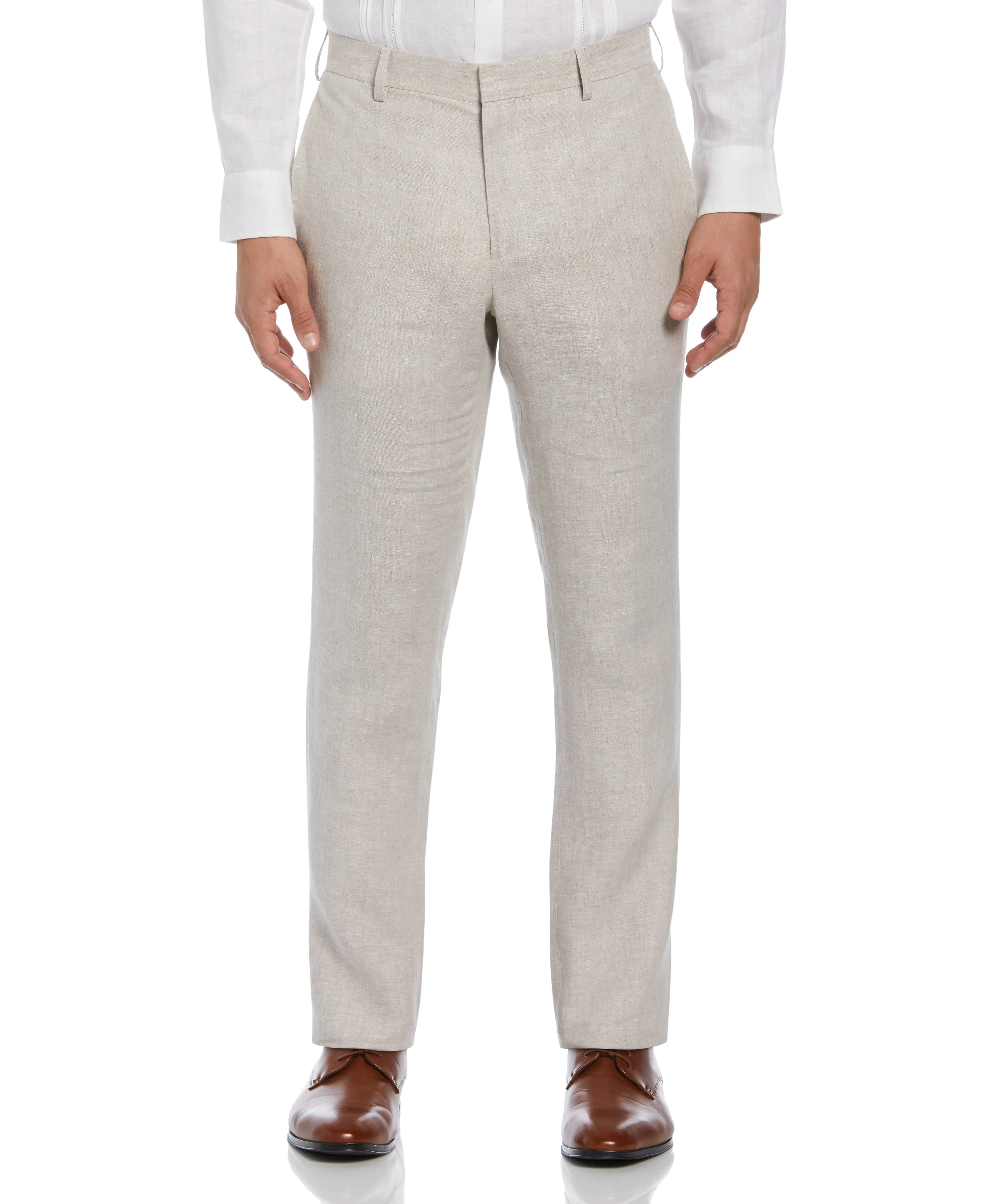 Delave Linen Flat Front Pant