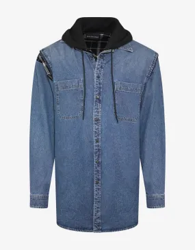 Denim Twinset Hooded Shirt