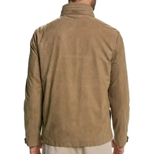 EDUARD DRESSLER Soft Beige Jacket With Hidden Hood | Menswear Online