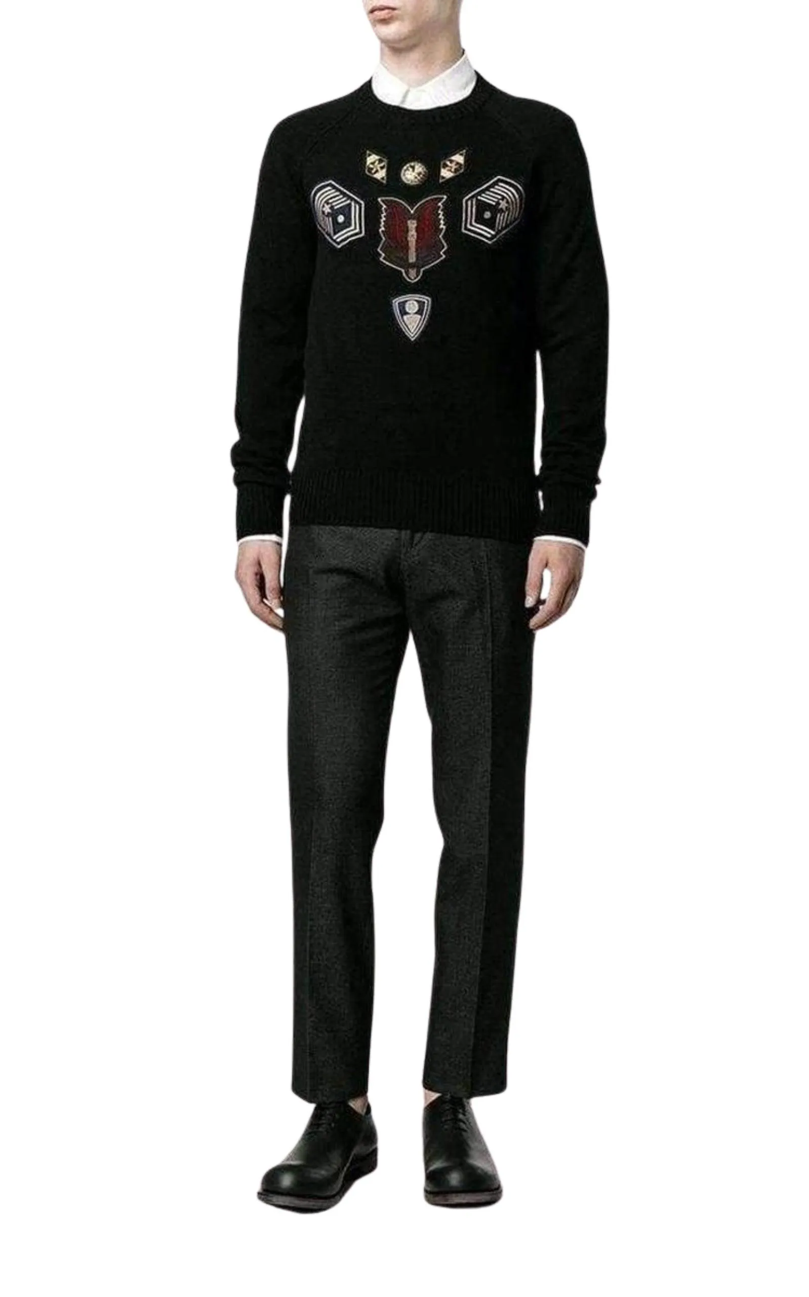 Embroidered Master Patch Cashmere Sweater