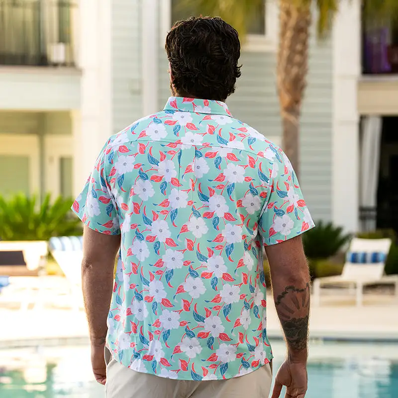 Flower Social Button Down Shirt