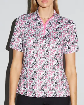 GGBlue Short Sleeve Liza Polo- Peony